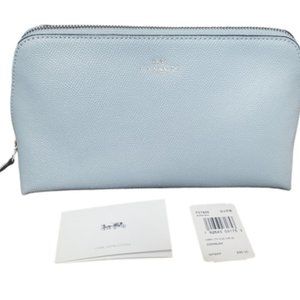 NEW Pale Blue Coach Cosmetic Case Large